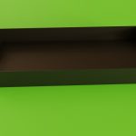 Een eenvoudige 3D-render gemaakt in Blender met een gekleurd object en belichting