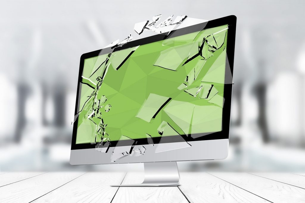 Computerscherm met een foutmelding in Windows